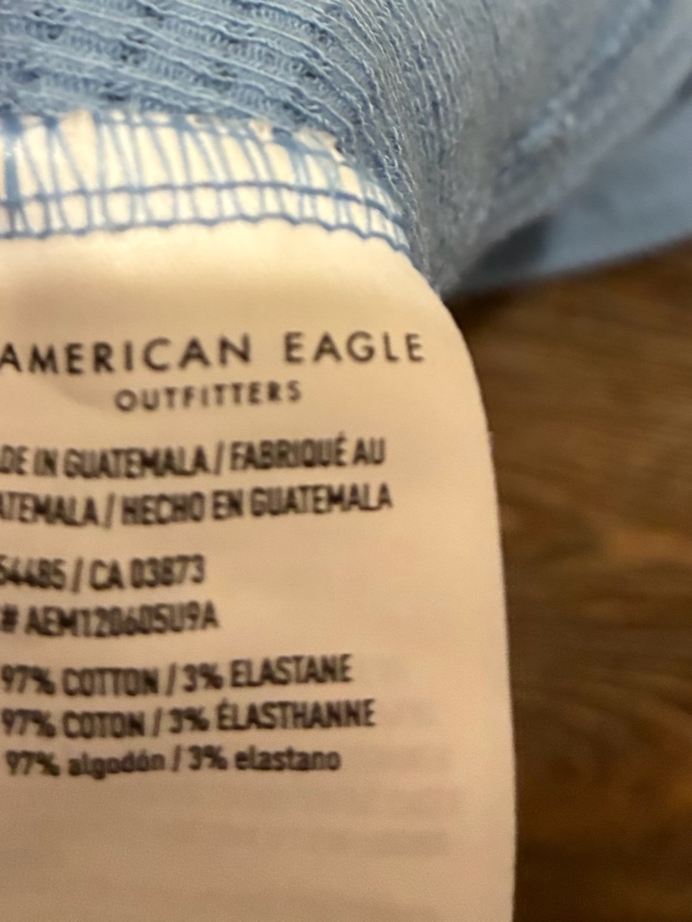 American Eagle Outfitters Light Blue Ribbed Ruched Crop Tank Top - Picture 4 of 4